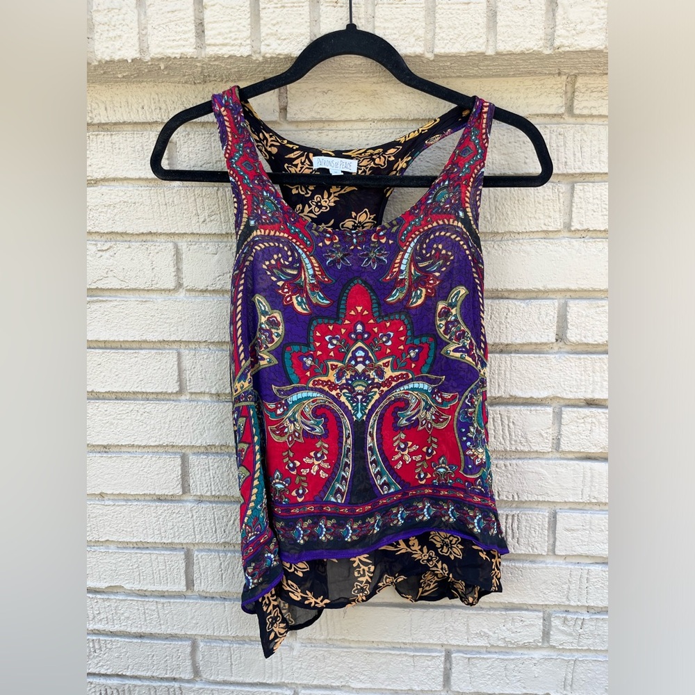 Patrons of Peace Paisley Racerback Tank Top